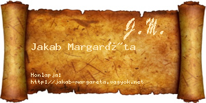Jakab Margaréta névjegykártya